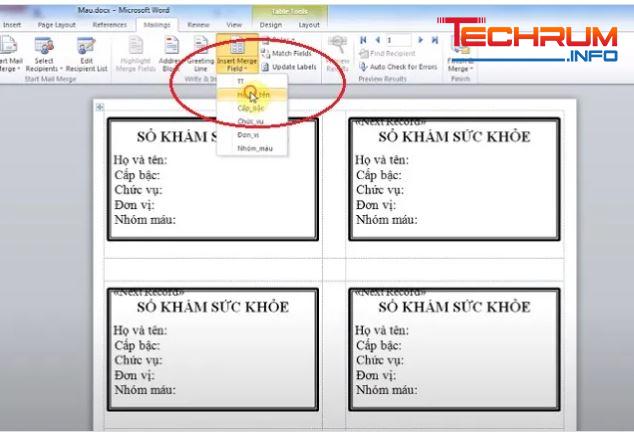 Cách trộn nhiều thư trong Word 2010-5