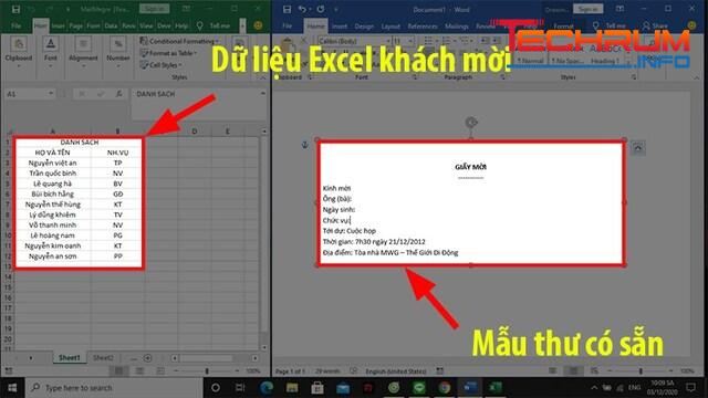 cách sử dụng mail merge trong Word bước 1