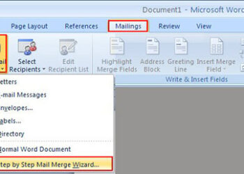 Cách trộn thư trong Word 2010-1