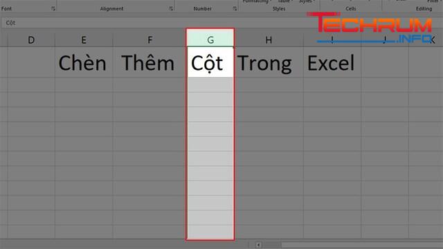 Chèn cột trong Excel bằng Insert 1