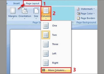 Cách chia cột dành cho Word 2007-1