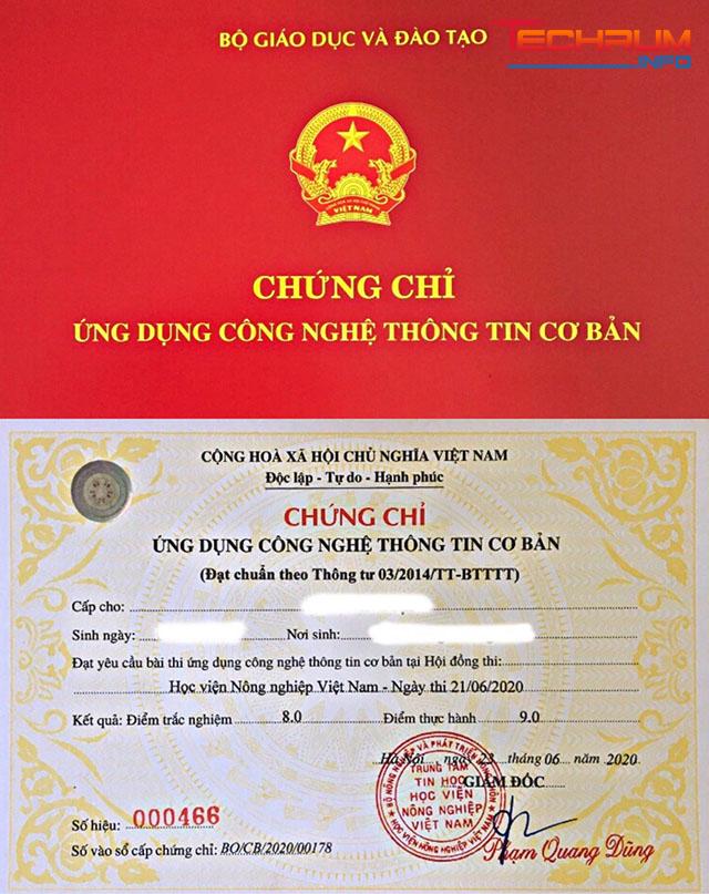 Chứng chỉ tin học cơ bản