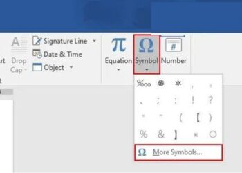 dấu mũi tên trong word 1