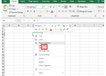 Sao chép dấu tích trong excel 1