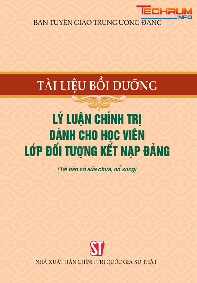 Tài liệu bồi dưỡng lý luận chính trị cho đảng viên mới