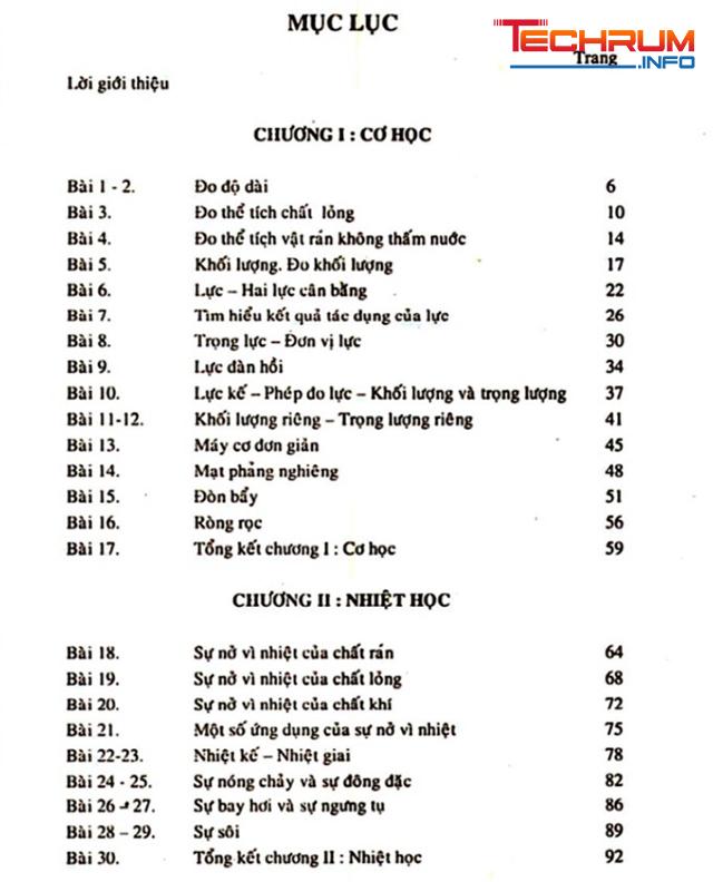 Tài liệu dạy học Vật Lý 6 -11