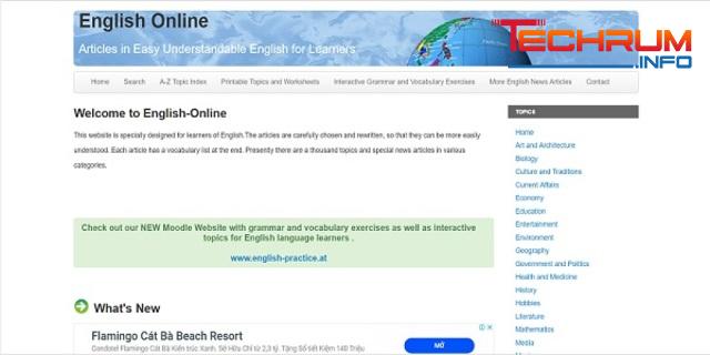 Luyện đọc tiếng Anh English Online
