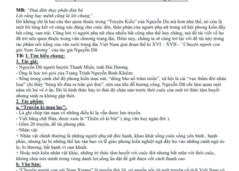 tài liệu ôn thi lớp 10 môn ngữ văn phần thơ và truyện 1