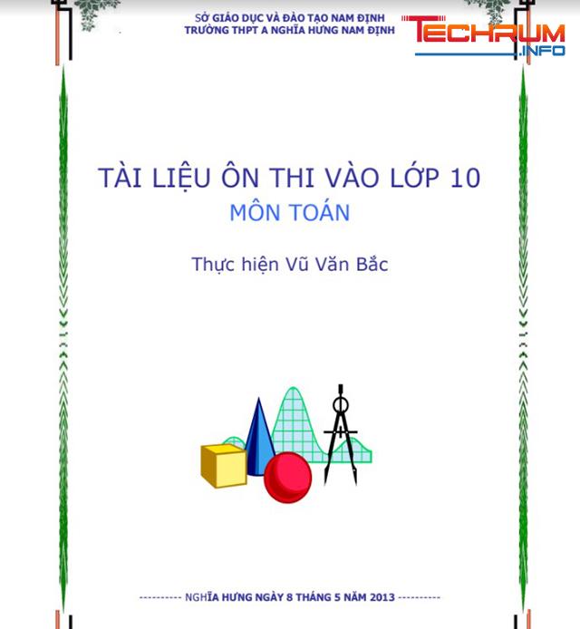 môn toán 10 được biên soạn bởi thầy Vũ Văn Bắc