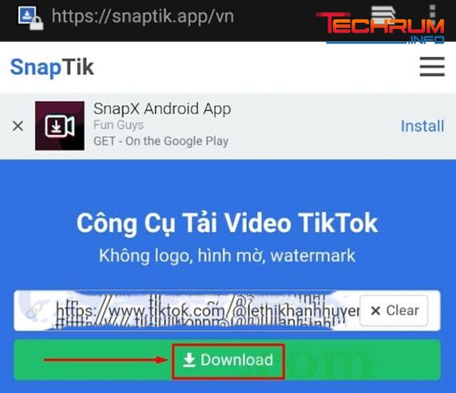 Tải video TikTok không logo trên Android 3