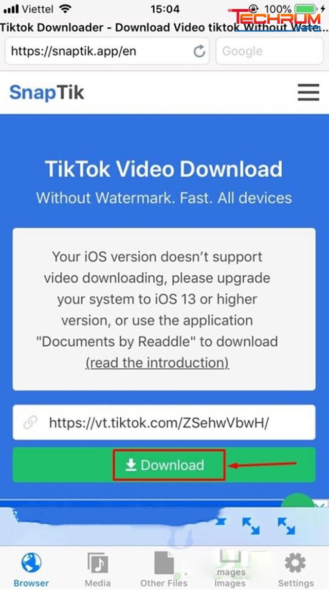 Tải video trên Tik Tok không logo trên iPhone, Ios 4