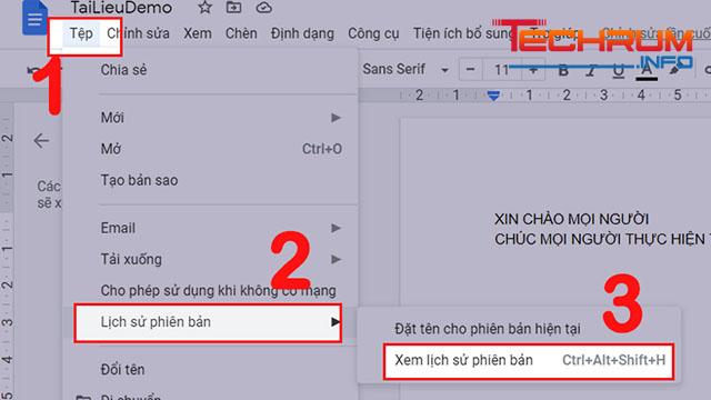 tính năng của Google Docs 13