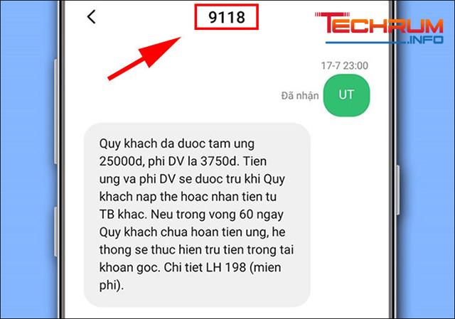 Ứng tiền Viettel qua tổng đài 9118-1