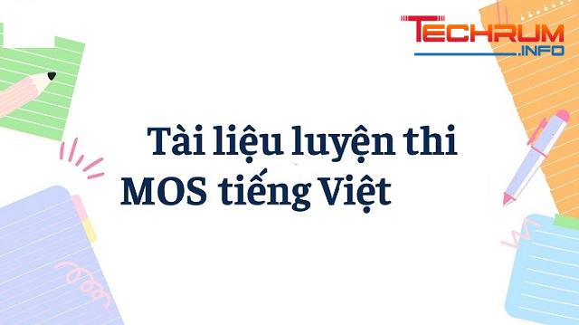 tài liệu luyện thi mos 1