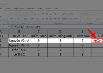 tính điểm trung bình trong excel 1