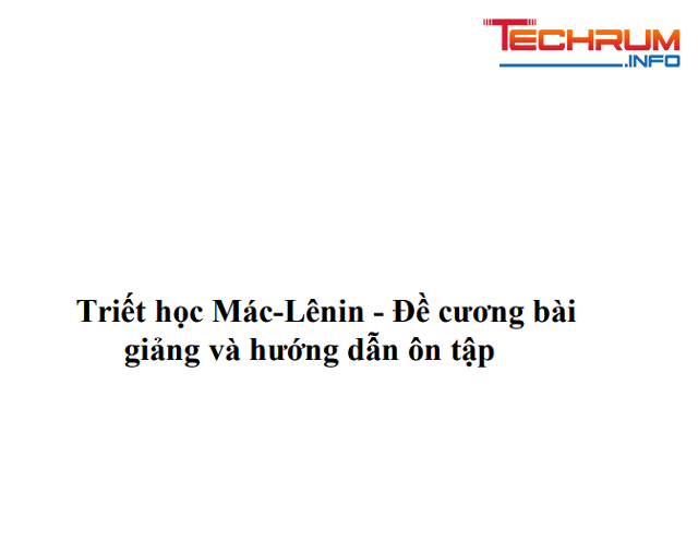 triết học mác lênin 5