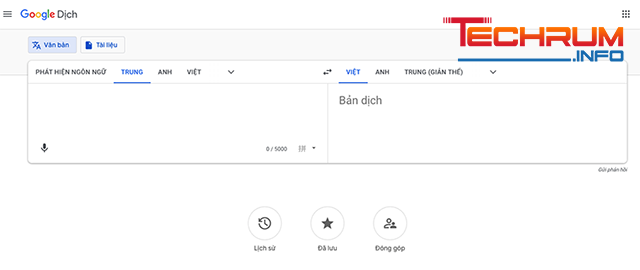 Web app dịch tiếng Google Dịch