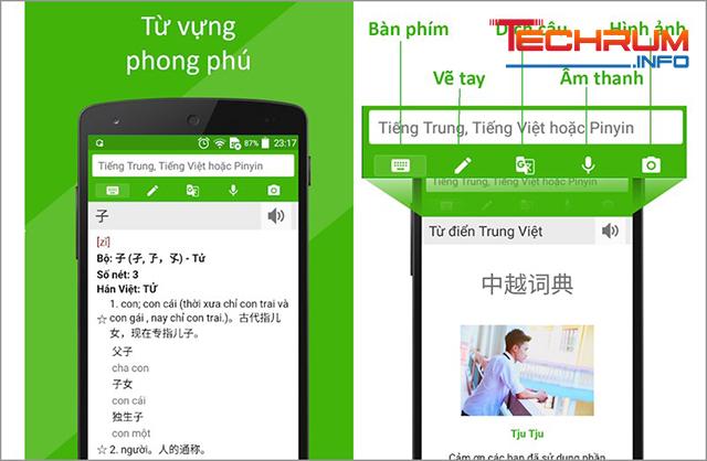 Web app dịch tiếng trung Từ điển Trung Việt