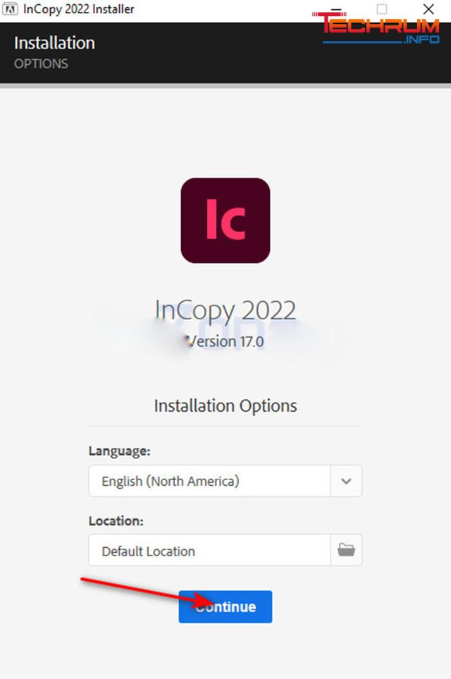 Cài đặt Adobe InCopy 2022-3