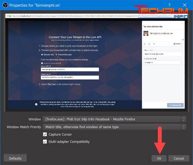 Hướng dẫn cách live Stream OBS trên Facebook 11