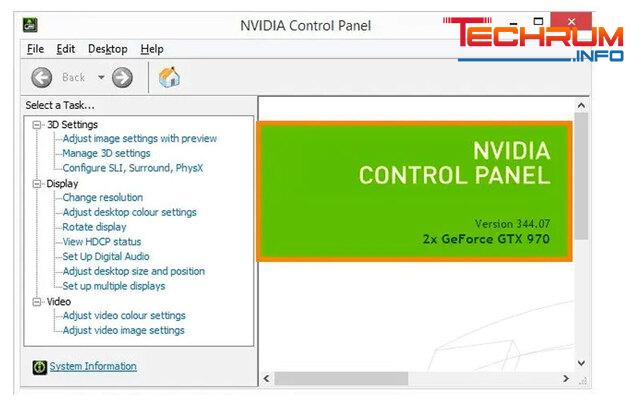 Phần mềm Nvidia Control Panel