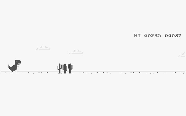 Cách chơi game T-Rex Run khi mất mạng trên Chrome 1